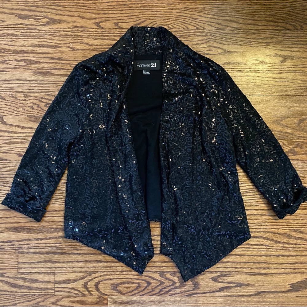 black sequin jacket